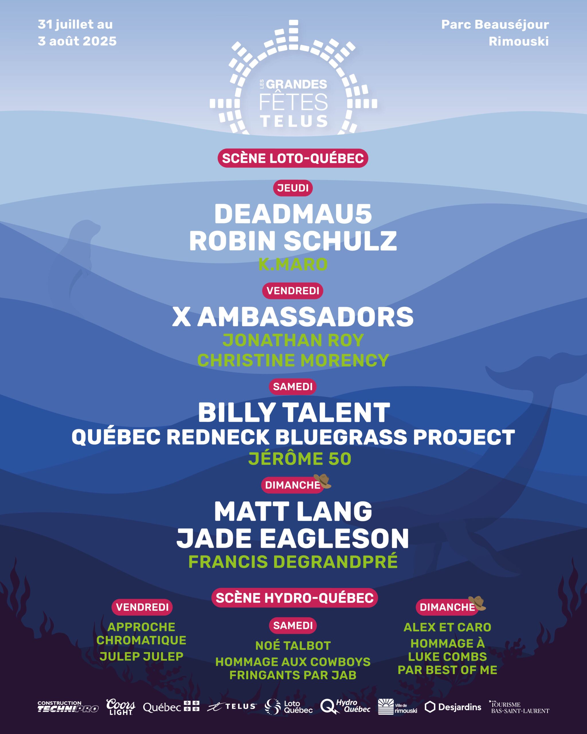 Les Grandes Fêtes TELUS | Lineup 2025
