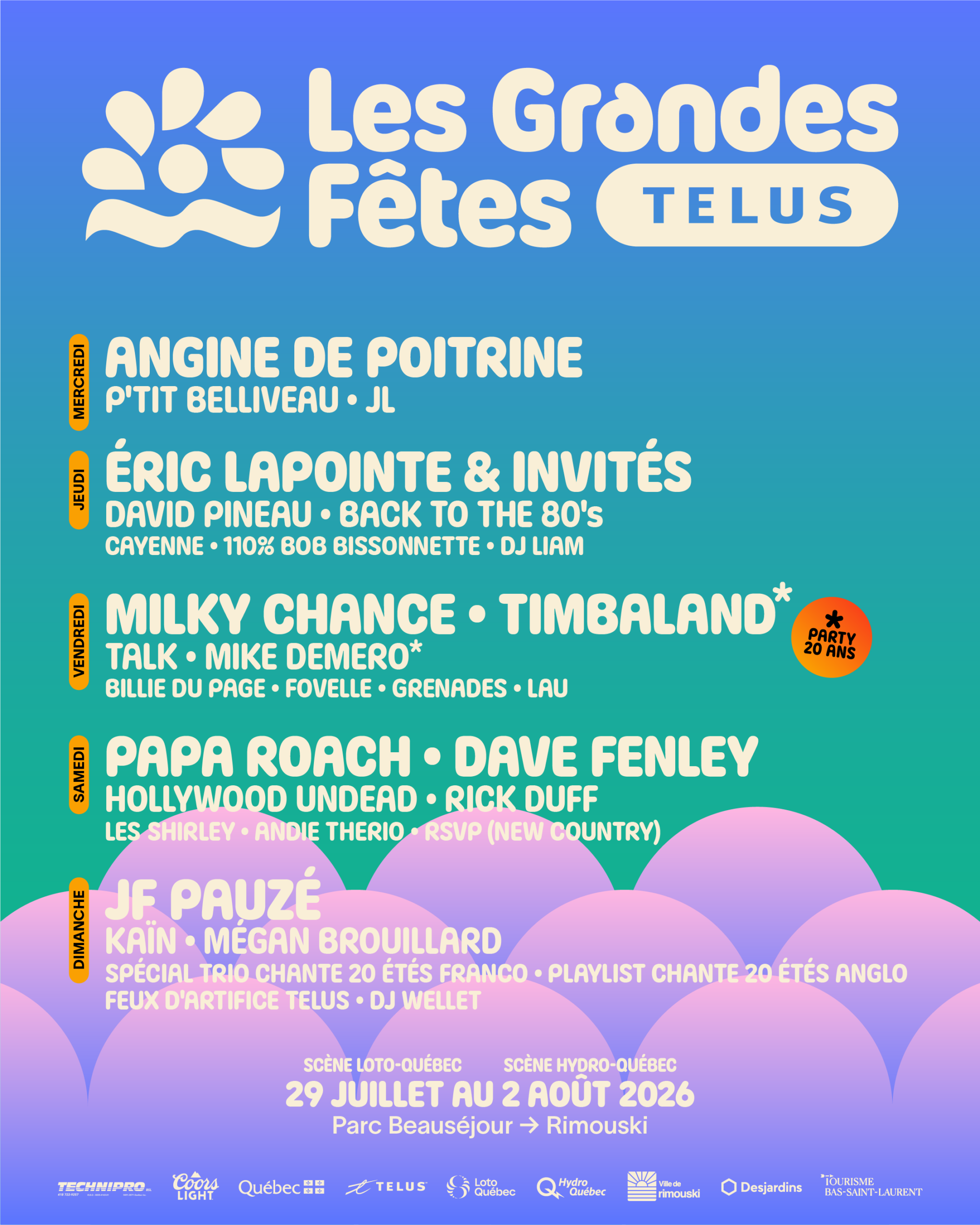 Les Grandes Fêtes TELUS | Lineup 2026